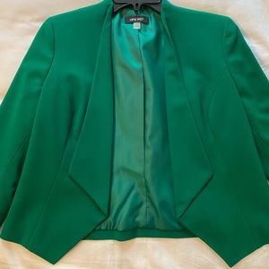 Nine West Open Front Blazer, Size 4, Green